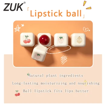 ZUK Sugar Lipstick Топка Хидратиращ Балсам За Устни Иновативната Сферична Червило Естествен Грижи Червило Топка Сладко Lip Makeup Cosmetic