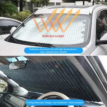 Автомобилно Прозорец на Предното Стъкло Слънчеви Сенници Протектор Сгъваем Авто сенника на Кутията Щит Завеса Козирка Блок Анти-UV Аксесоари за Автомобили