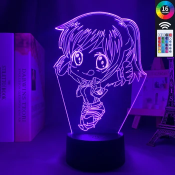 Аниме Attack on Титан 3d Лампа Rustam Braus Chibi Light Bedroom for Kids Decor Gift Attack on Титан LED Night Light Rustam Braus