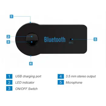 Безжична Bluetooth Приемник 4.0 Аудио Приемник Предавател Адаптер 3,5 мм За КОМПЮТРИ ТВ Телефон Автомобилен Плейър с Bluetooth Приемник