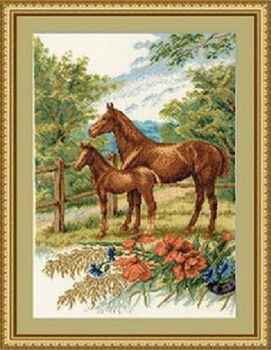 БЕЗПЛАТНА Доставка Високо качество популярен брои набор от кръстат бод кон майката и детето кон