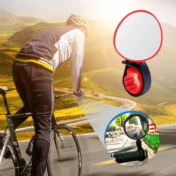 Велосипеди под Наем на Огледалото за Обратно виждане На 360 Въртене Регулируема Широк Ъгъл Колоездене Изглед Отзад на МТБ Пътен под Наем на Кормилото на Велосипеда Огледала