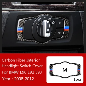 Вярно Въглеродни Влакна Интериора на Колата, Дръжката на Вратата Капачка Тапицерия Врата Купа Етикети И Етикети За BMW E90 E92 E93 3 Серия