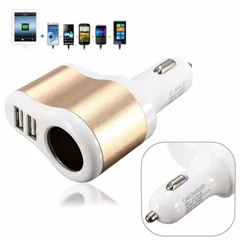 Двойна USB Автомобилни Запалки Изход Сплитер Зарядно Устройство Адаптер за Телефон