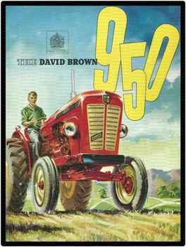 Дейвид Браун 950 Трактор Метален Твърд Знак Подвижни Стикери За Стена
