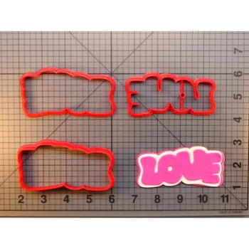 Ден на Свети Валентин една Целувка Мога да Те Обичам Писмо Сърцето Украсени с Фондан Торта Бисквитки Поръчка На Храна 3D Печатни PLA Инструменти