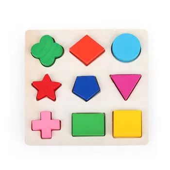 Детско Разпознаване На Цвят, Форма Логиката На Интелекта Играчки, Дървени Геометрични Блокове Съответните Градивни Елементи За Ранното Образование Подарък