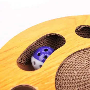 Домашен любимец Котка Scratcher Интерактивни Играчки коча билка Коте Драскотина Картон с топки