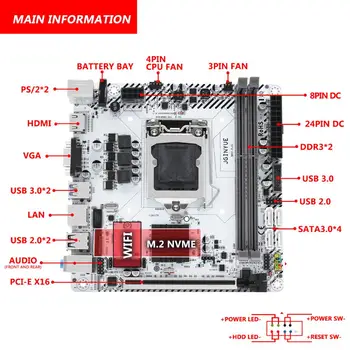 Дънна платка B85 LGA 1155 set комплект с процесор Intel core I5 4690 8G(2*4G) RAM memory usb3.0 sata3.0 mini-dtx B85I-PLUS