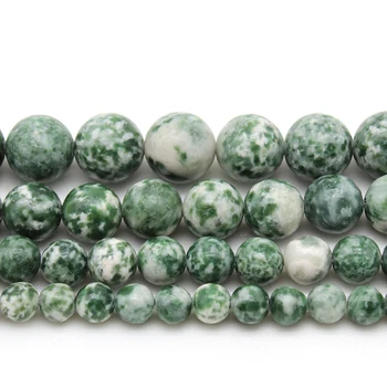Естествен Камък Green Spot Stone Round Губим Spacer Beads 15