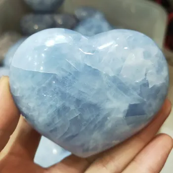 Естествено Кристалното Сърце Ръчно Изработени Целестит Кварц Скъпоценни Камъни Чакра Камък На Сърцето Балансиране На Сбирка На Кристали И Рейки Лечение