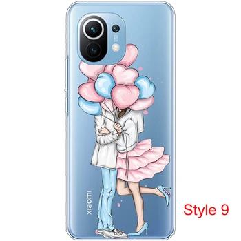 за Xiaomi Mi 11 Silicon Case Transparent Soft Tpu Fashion Women ' s Shell Phone Cover 6.81 инчов устойчив на удари Корпуса Гъвкава броня