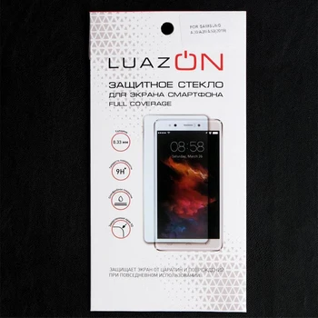 Защитно стъкло 9D LuazON за Samsung A20/A30/A50 (2019), пълен с лепило, 0.33 mm, 9Н 5084163 Screen Protectors