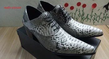 Италианската бял мъжки обувки кожени обувки от кожа на алигатор за мъже крокодилска кожа остър чорап мокасини мъжки тоалети обувки zapatilla hombre