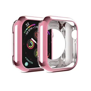 Калъф за Apple watch case 44 мм 40 мм iwatch case позлатени TPU Защитно защита на apple watch серия 6 se 5 4 3 принадлежности