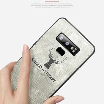 Калъф от еленова кожа текстил за Samsung Note 20 Ultra 9 8 M20 S10 E S10Plus S8 S9 Case on Galaxy J4 J6 A90 A6 A8 Plus 2018 Soft Phone Cover