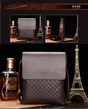 Класически Карирани Дизайн на Бизнес мъжки чанти Ретро Марка Мъжки чанти Ежедневни клетчатая Чанта през Рамо за мъже Куриерски чанти