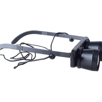 Лента за глава увеличение 10 x, за да вървят в риболовни очила оптична леща стъклена лупа 2 LED watch maker ремонт на бижута
