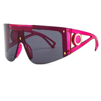 Марка на Извънгабаритни Пилот Големи Слънчеви очила Мъже, Жени Мода Прозрачни Нюанси Точки Големи Слънчеви Очила Дамски Очила с UV400