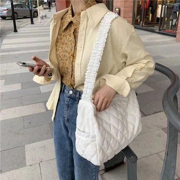 Мода е Всичко-мач Жени Широка Каишка Чанта с Голям Капацитет Дамски Ежедневни Чанта за Пътуване Дамски Ежедневни Нагънат Холщовые Чанти