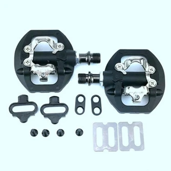 МТВ Mountain Road Bike Cleats Clipless Pedals Bicycle SPD Self-locking Pedal Kit