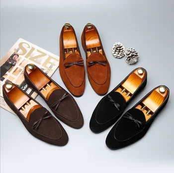 Мъжки Обувки Горещи Продажба през Лятото на Нова Мода Плоски Ежедневни Велурени и Кожени Сандали за Стилни мъже Удобни Леки Мокасини ZZ245