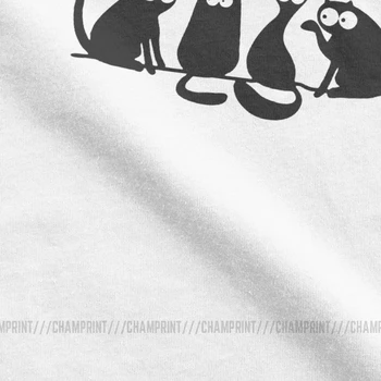 Мъжки тениски Ew People Cat Новост Чисти Памучни Тениски С Къс Ръкав Пет Kitten Love Meow Animal Сладко Смешни T Тениски