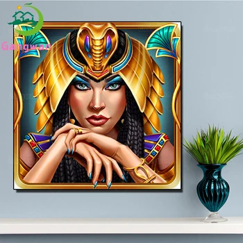 Направи си САМ photo custom diamond mosaic Cleopatra portrait diamond embroidery beauty живопис full пробийте Queen of egypt pattern decor