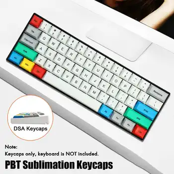 НОВ Feker 61/108 keys Keycaps DSA Profile PBT Thermal Sublimation Keycap за Anne pro 2 Feker Механична клавиатура