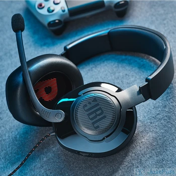Нов JBL Quantum 200 Кабел Слот Слушалки с Микрофон Сгъваема Слушалки Слушалки за PlayStation/Nintendo Превключвател/iPhone/ Mac//VR