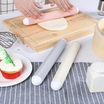 Нов антипригарный подвижен-стик Торта торта юфка точилка Пластмасови пръчки за Декорация Тесто Валяк Печене на кухненски инструменти