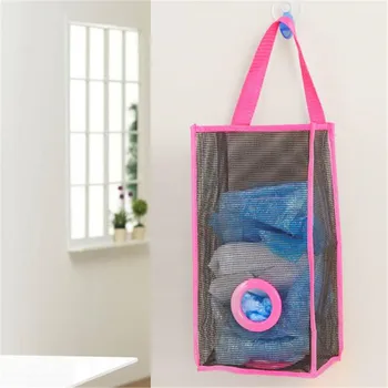 Нова Кухня Окачен Тип Дишаща Мрежа Окото Торби За Боклук Чанта За Съхранение Удобна Смукателна Чанта Чанта Бърза Доставка