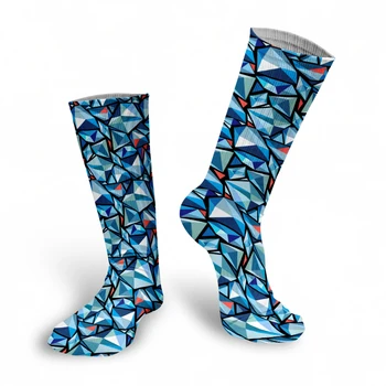 Нова Мода Мъже, Жени Летните Дълги Чорапи Памук Цвете Абстрактно Изкуство Чорапи Ukiyo-e Японски Ежедневни Дълги Тръби Момичета Хайвер Чорапи