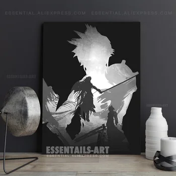 Облак Раздор Sephiroth Final Fantasy Плакат Платно На Стената На Изкуството, Живопис Декор Снимки Спалня, Кабинет Стая За Декорация На Дома Щампи