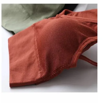 Открита гърба на Майк Удобен Сутиен, Безшевни Женски сутиен Wirefree Underwear No Pad Unlined Lingerie Секси без гръб Bralette