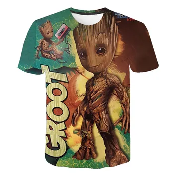 Пазител на супергерой Groot movie galaxy тениска лятна нова мъжки 3D-печат за мъже и жени тениска с къс ръкав s-6xl
