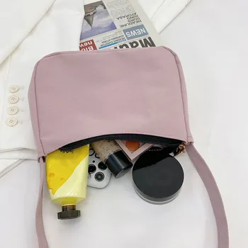 Плътен Цвят Малките Чанти За Рамо За жени 2021 Ежедневни Найлонови Чанти под мишниците Дамски Чанти Ежедневно пазарска Чанта Bolsa Feminina