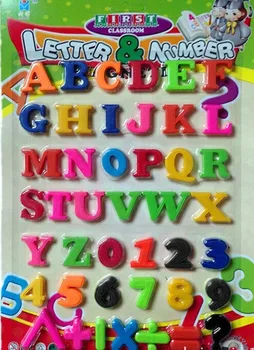 Подаръчен Комплект Магнити Обучение Азбука Комплект От 26 Цветни Магнитни Хладилник Букви и Цифри Образование Научите Сладък Бебе е Детска Играчка,
