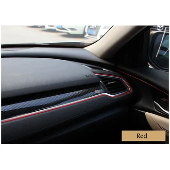 Приложим за 10-то поколение на Civic 5M Stripes Interior Decorative Line Door Air Panel Trim Strip Interior Modification Auto Аксесоар