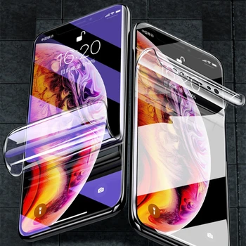 Пълно покритие за iPhone X XS Max XR 12 Гидрогелевая фолио за iPhone 7 8 6 6s Plus 5 5S SE 11 Pro Протектор на екрана