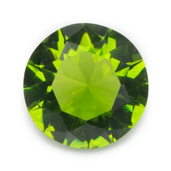 Размер на 4.0 мм-12.0 мм Маслинено-Зелена Кръгла Форма Свободни Стъклени Скъпоценни Камъни Мъниста Синтетични Скъпоценни Камъни Бижутериен Камък