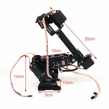 С Горивото 7DOF Metal Large RC Robot Arm With Gripper Controller Kit 8шт Дигитални Сервомашинки САМ За Arduino Industrial Robotic