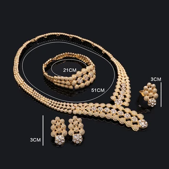 Секси African Fashion Beads Jewelry Set Продажба на Едро на Италиански Бижута Комплекти за жени на Марката Nigerian Wedding Woman Bridal Bijoux