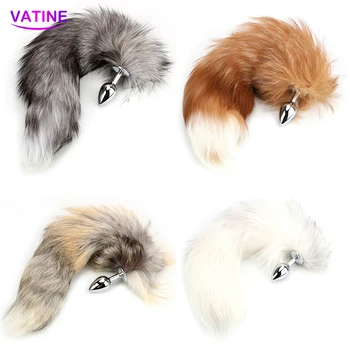 Секси Машина Fox Tail Decoration Metal Анален Butt Plug Sex Toys For Women Gay Men Female Couples Games Set Intimate Adults Shop