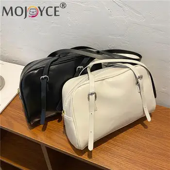 Случайни All-Solid Color match Zipper Bag Дамска Мода Мека Изкуствена Кожа Рамото Подмышечная Чанта за Преносим Голям Капацитет Чанти