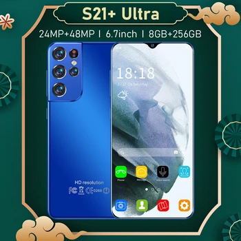 Смартфон Galaxy S21+ Ultra 8GB+ 256GB Глобалната версия на 24MP+48MP HD Камера 6,7-инчов Телефон 6500mAh 4G/5G Мобилен телефон