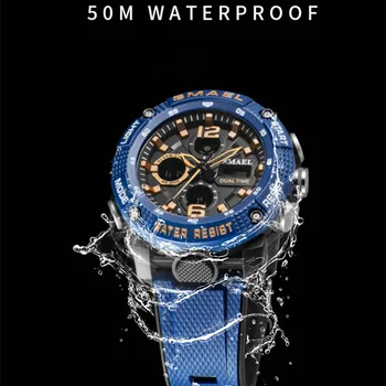 Спортен Часовник Водоустойчив 50М SMAEL Top Brand Luxury Watch Алармен часовник За Мъже на Военните Армейските Цифров мъжки Часовник Ръчен Часовник