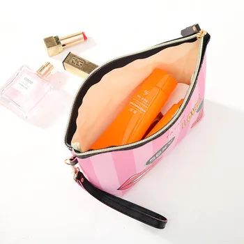Стилна дамска Чанта Чанта За Съхранение на Нова косметичка Pu Материал на мастилено-Струен Преносим Шарени Чанта за Пътуване Многофункционална Чанта за съхранение