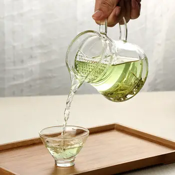 Супер Дебели Стъклена Кана за Чай Кристално Чист Chahai Eagle Mouth Teacup с филтър във формата на Полумесец Чайник за Чай Разделител