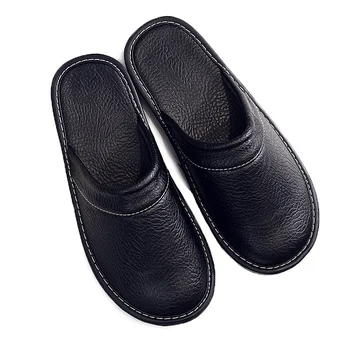 Твърди Кафяви Черни Кожени Чехли Мъжки Обувки За Спални Мъжки Летни Демисезонные чехли Мъжки Пързалки 2021 Нови постъпления